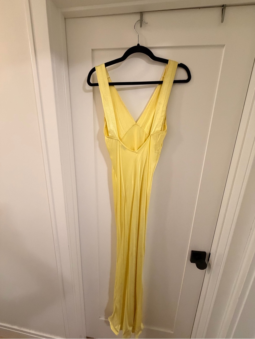 Yellow V-Neck Maxi Dress - Andy Anderson inspired dress